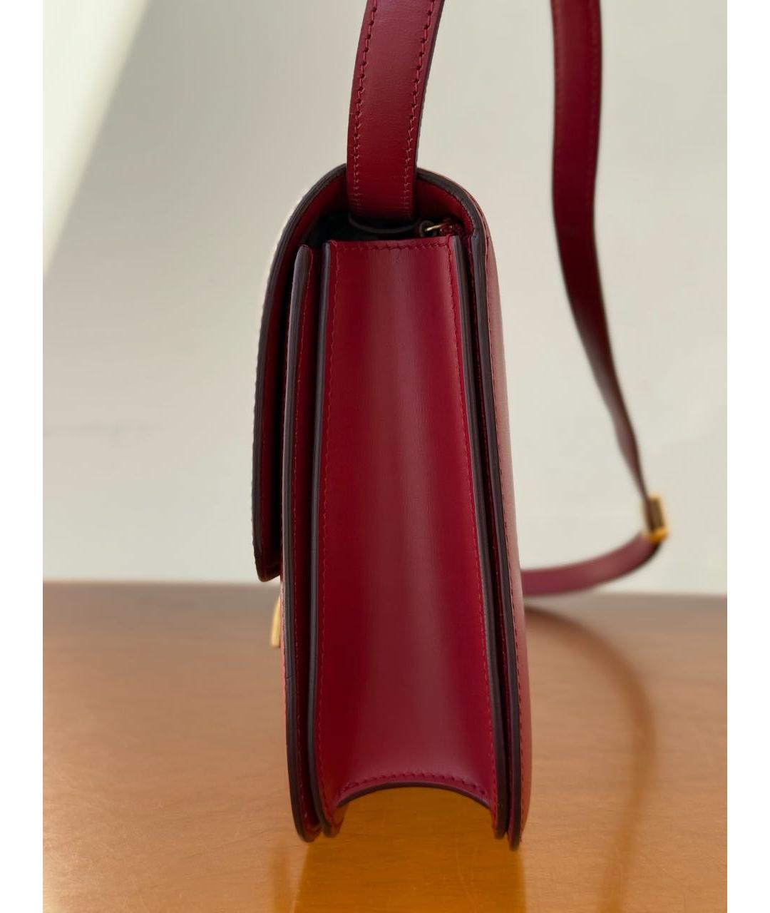 CELINE Красная кожаная сумка через плечо, фото 2
