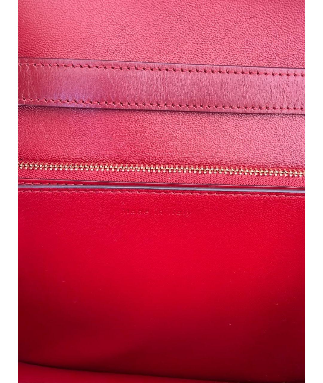 CELINE Красная кожаная сумка через плечо, фото 8