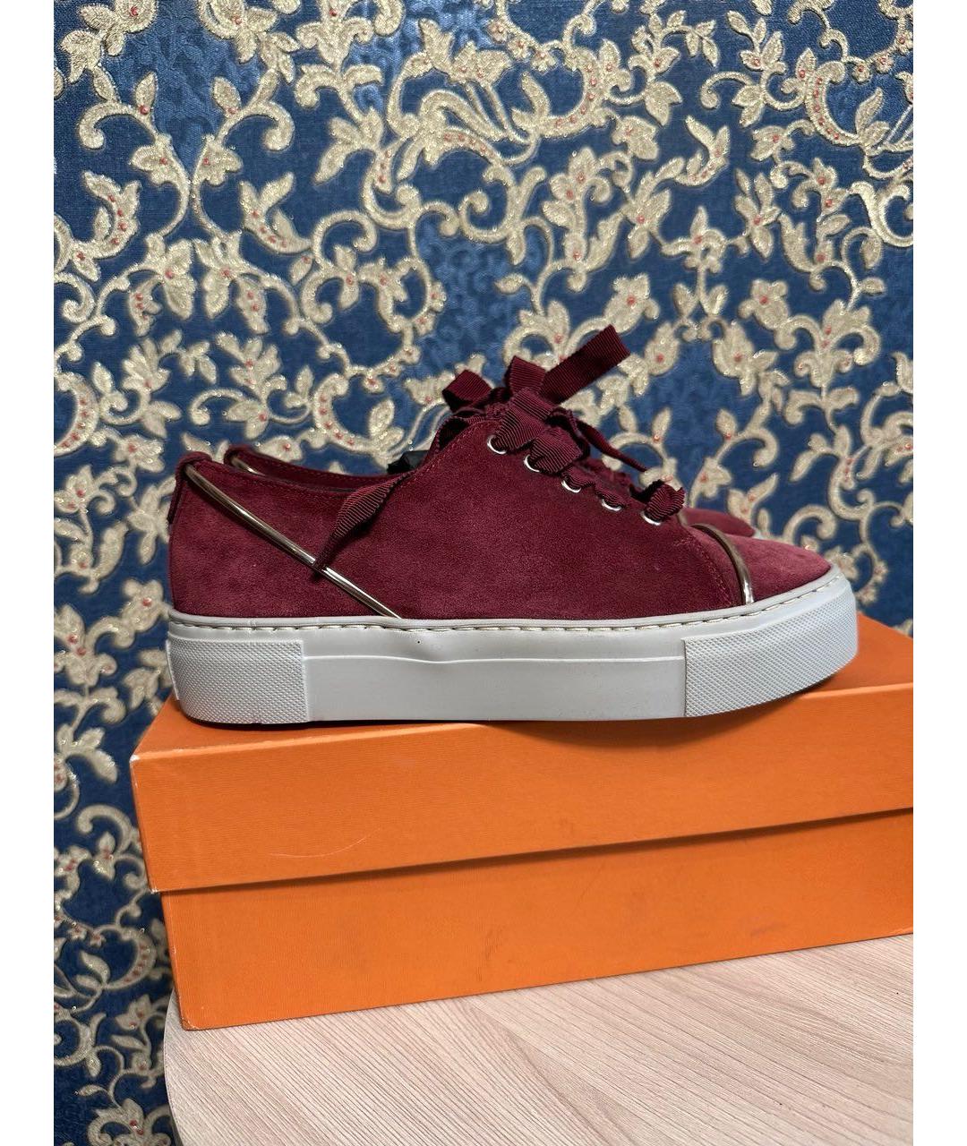 AGL Бордовые замшевые кеды, фото 8