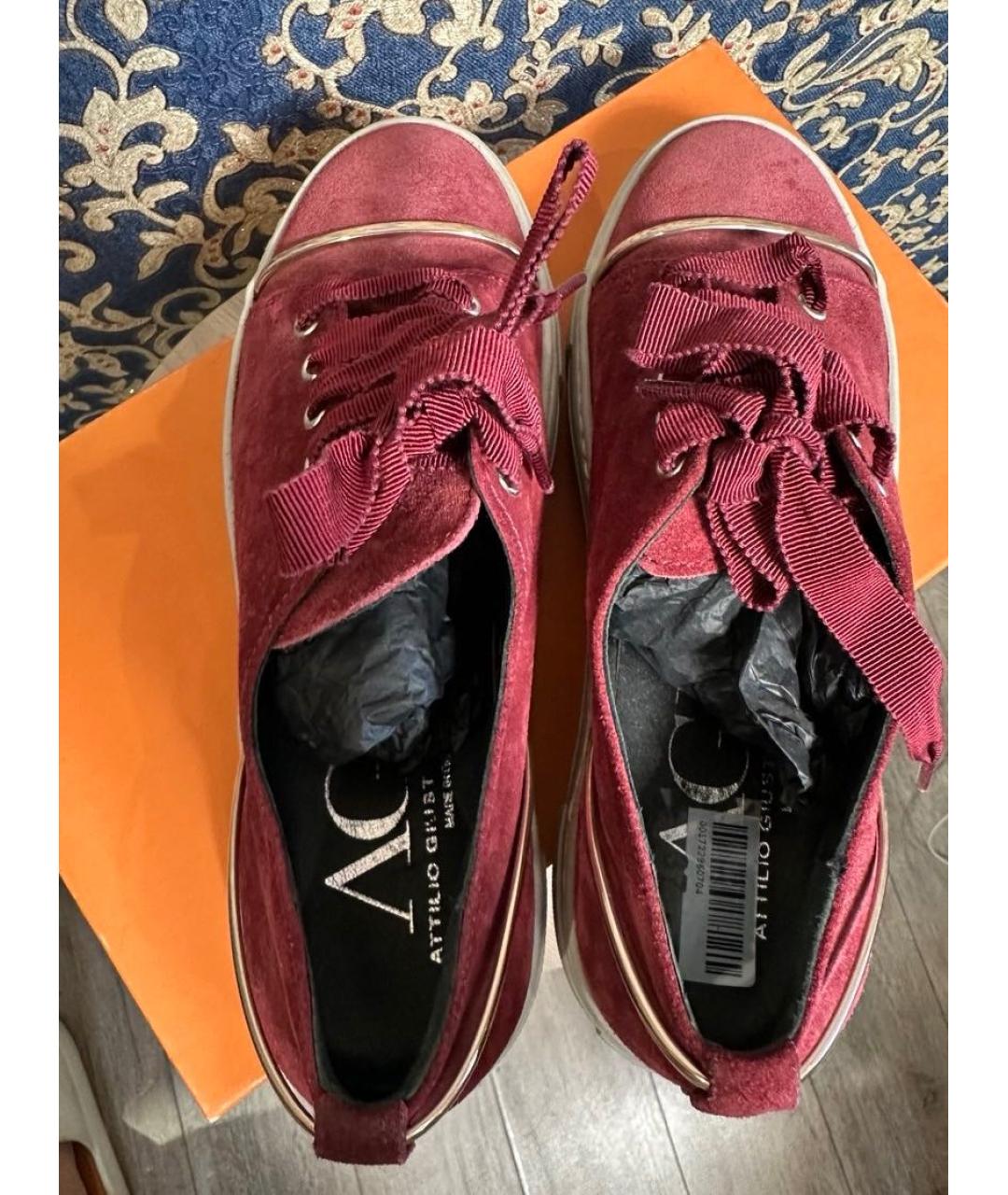 AGL Бордовые замшевые кеды, фото 3