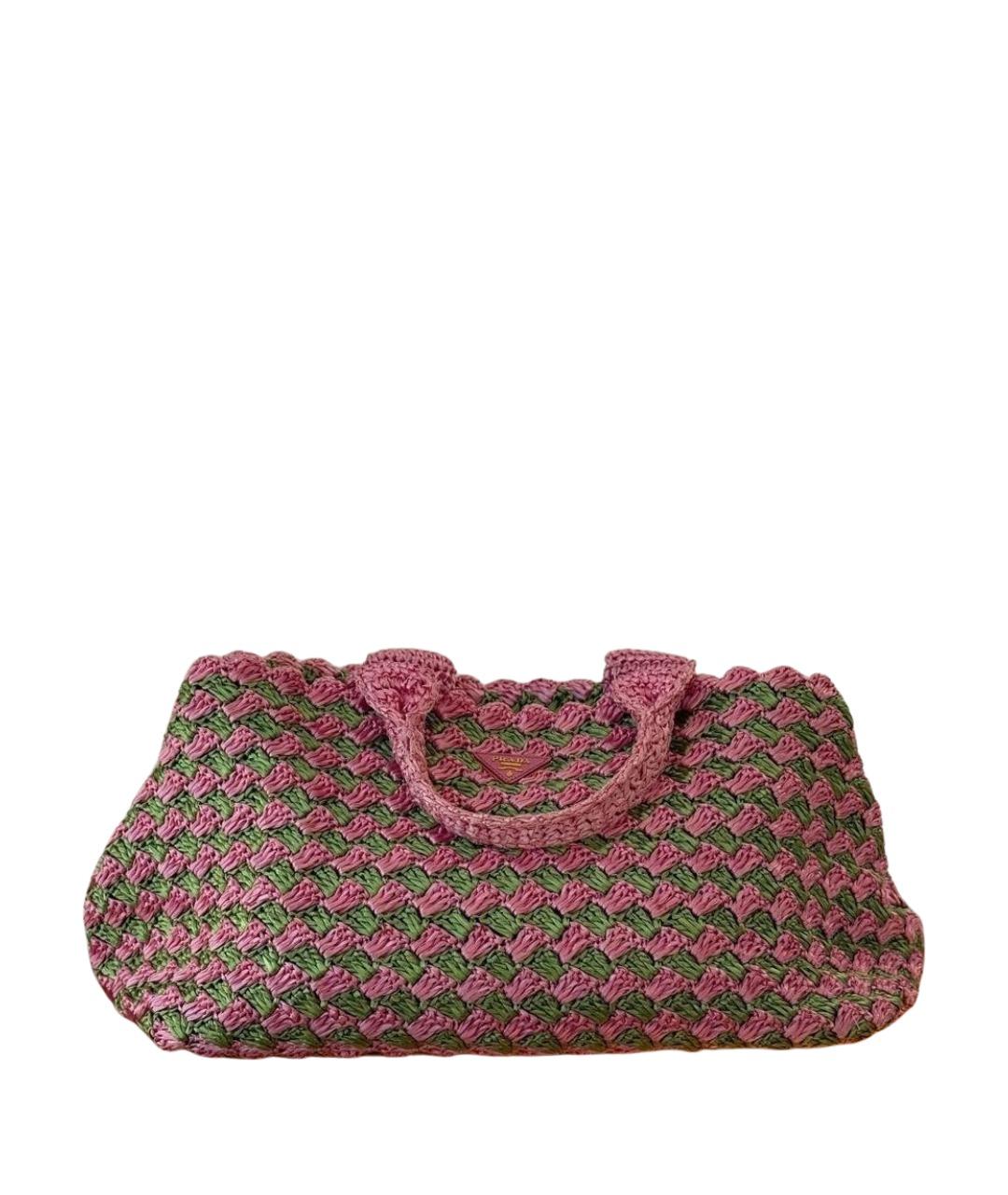 PRADA Мульти пелетеная пляжная сумка, фото 1