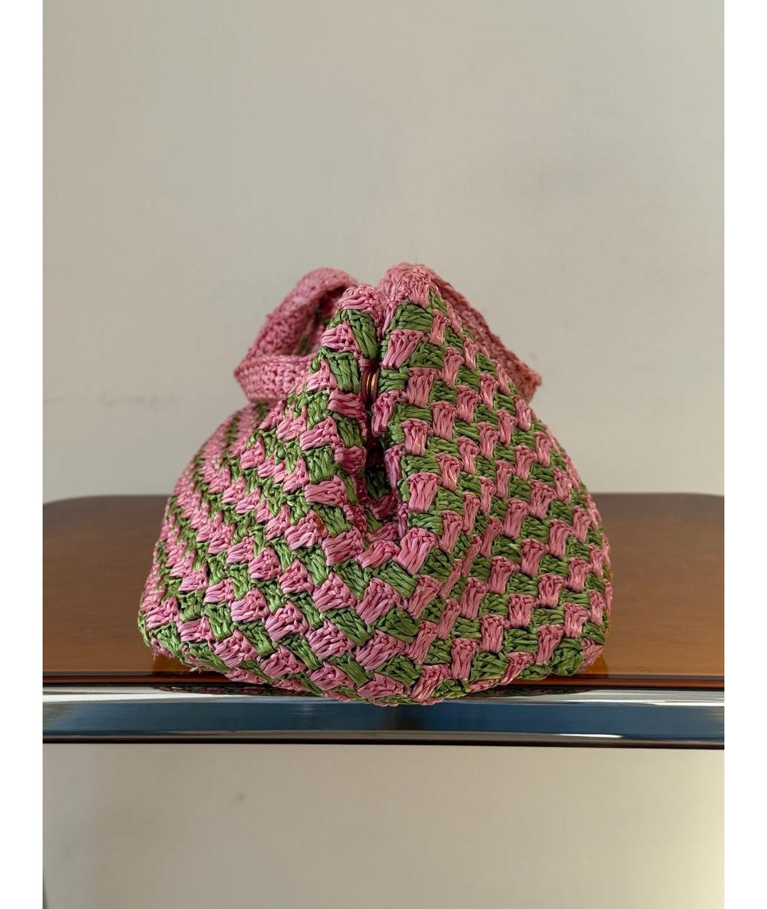 PRADA Мульти пелетеная пляжная сумка, фото 4