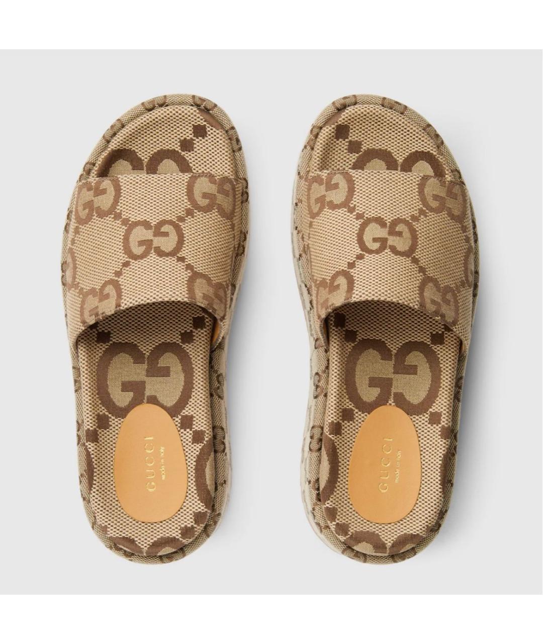 GUCCI Бежевые мюли, фото 4