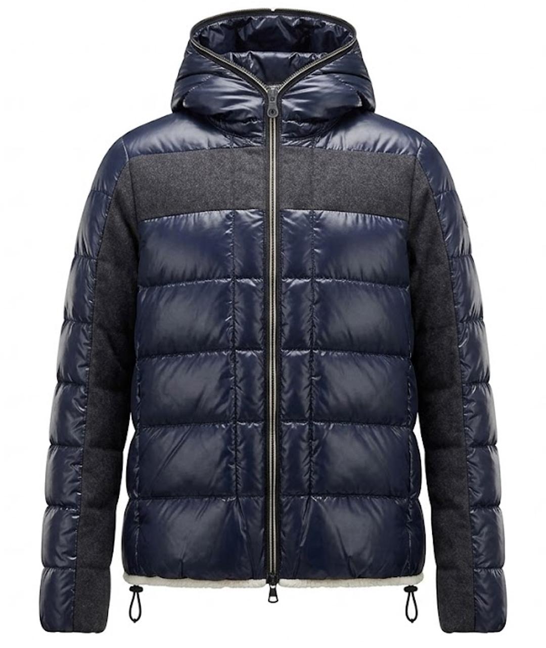 DUVETICA Темно-синий полиамидовый пуховик, фото 1