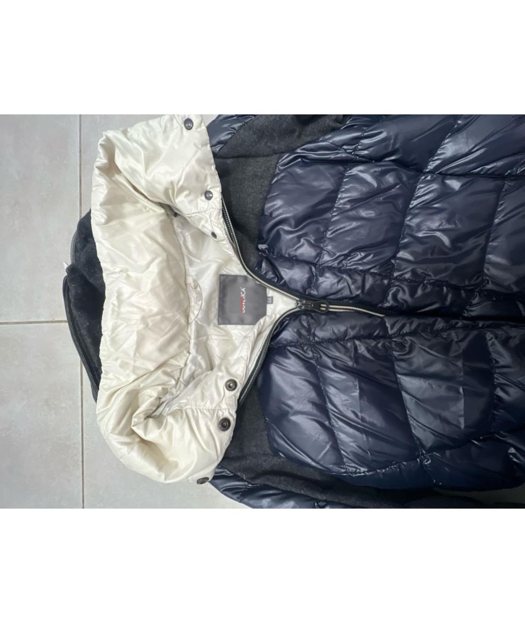 DUVETICA Темно-синий полиамидовый пуховик, фото 4