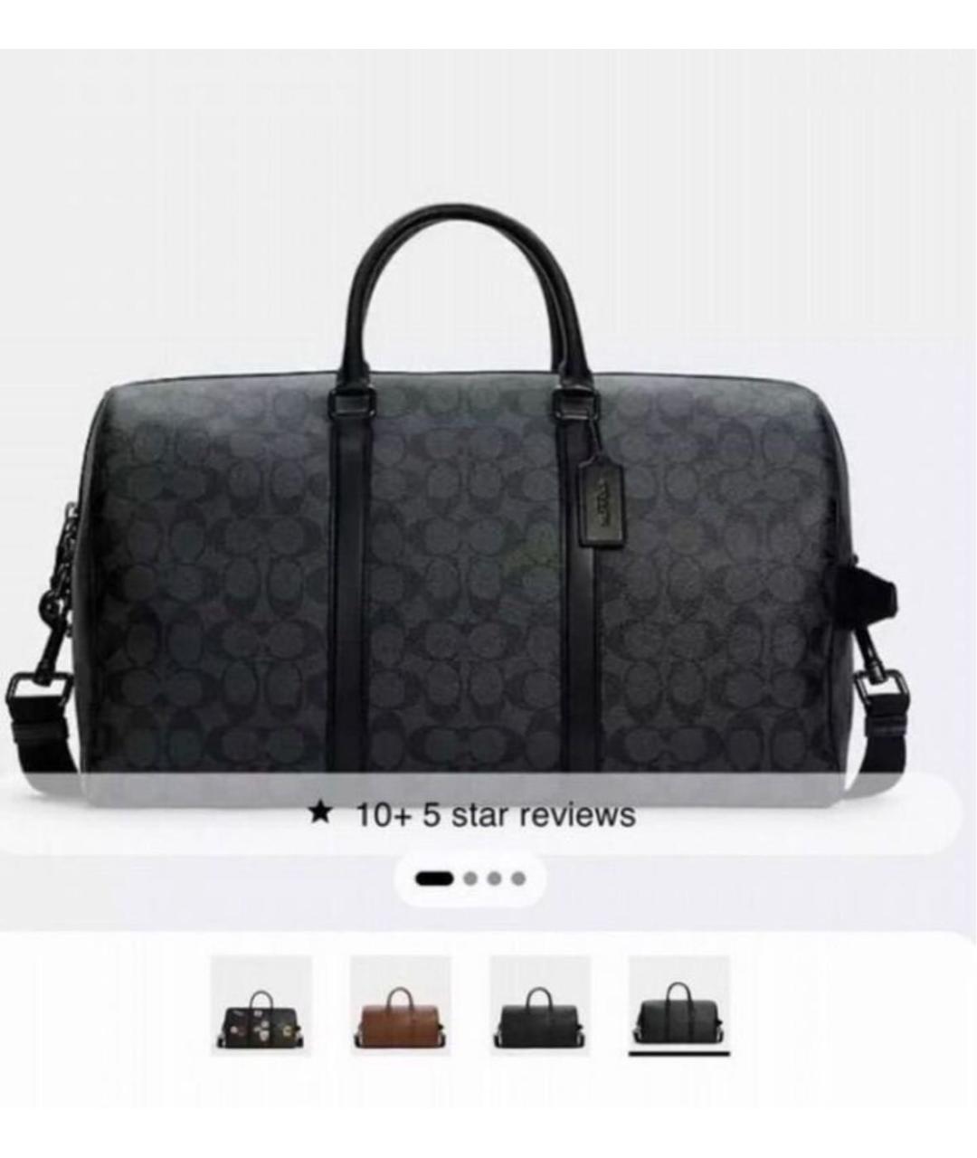 COACH Черная дорожная/спортивная сумка, фото 2