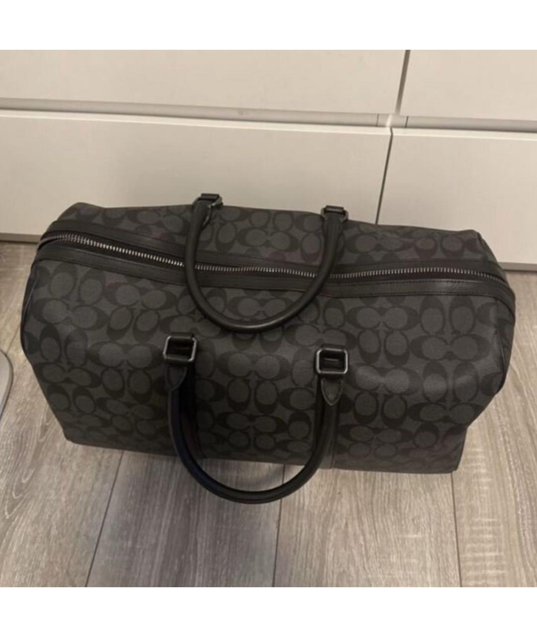 COACH Черная дорожная/спортивная сумка, фото 3