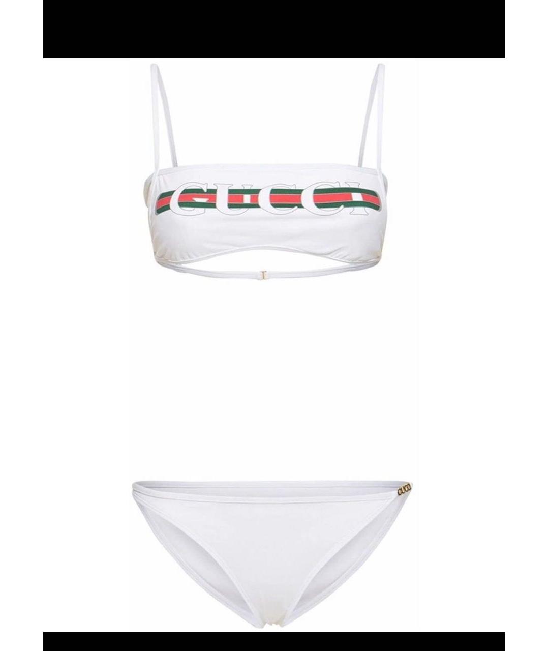 GUCCI Белый полиамидовый купальник, фото 6