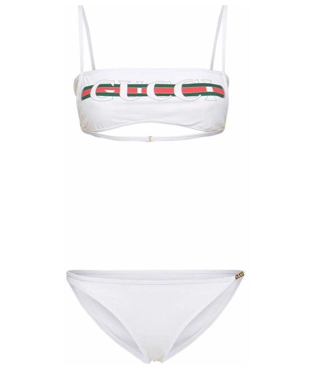 GUCCI Белый полиамидовый купальник, фото 1