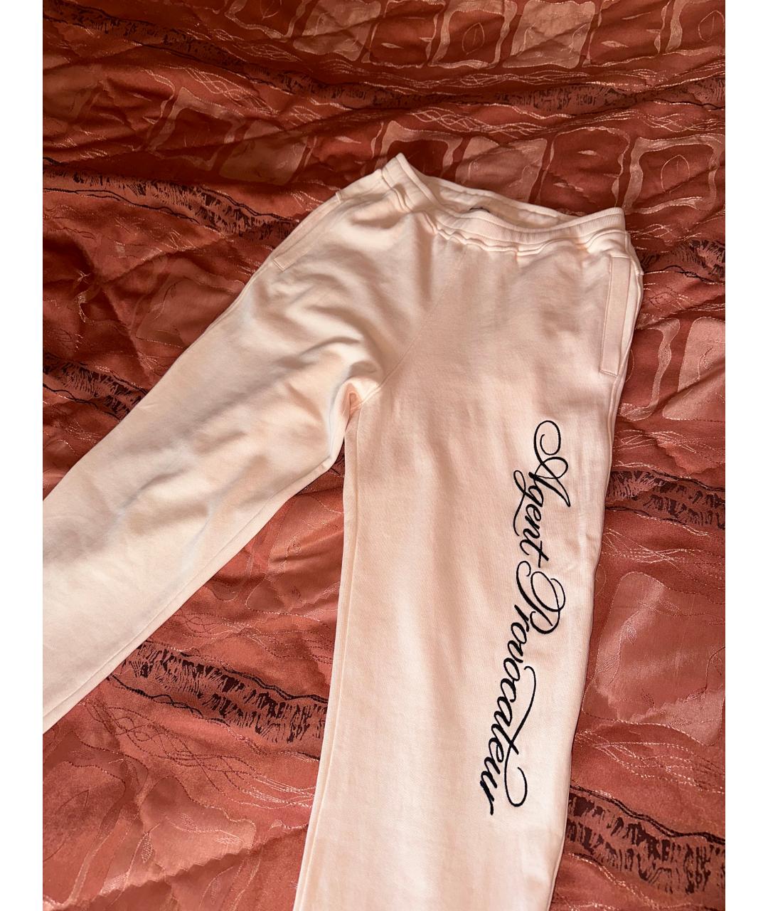 AGENT PROVOCATEUR Розовые хлопковые брюки широкие, фото 5