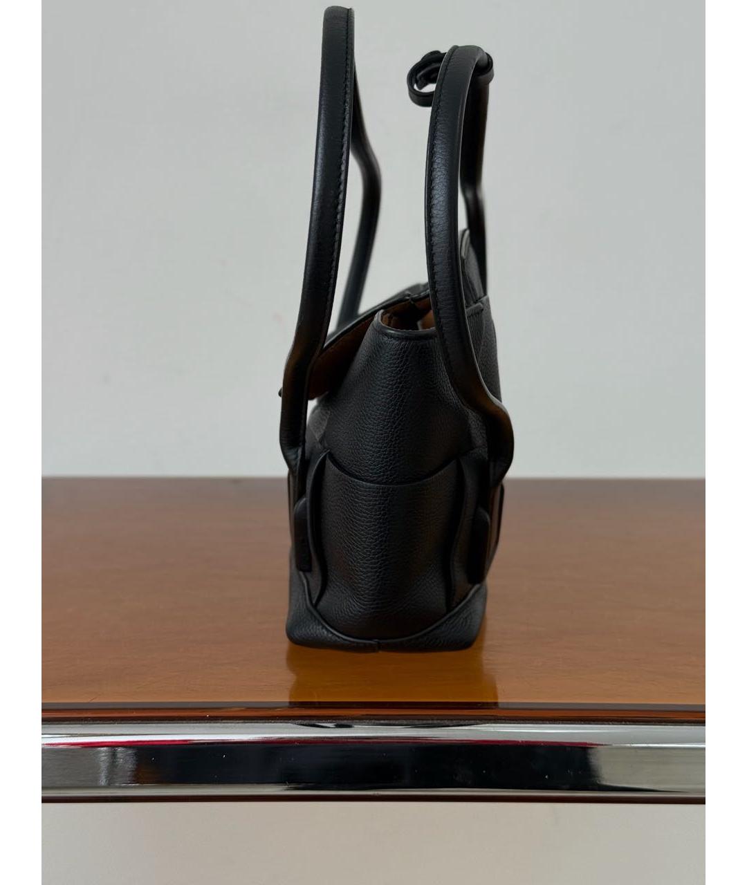 BOTTEGA VENETA Черная кожаная сумка с короткими ручками, фото 3