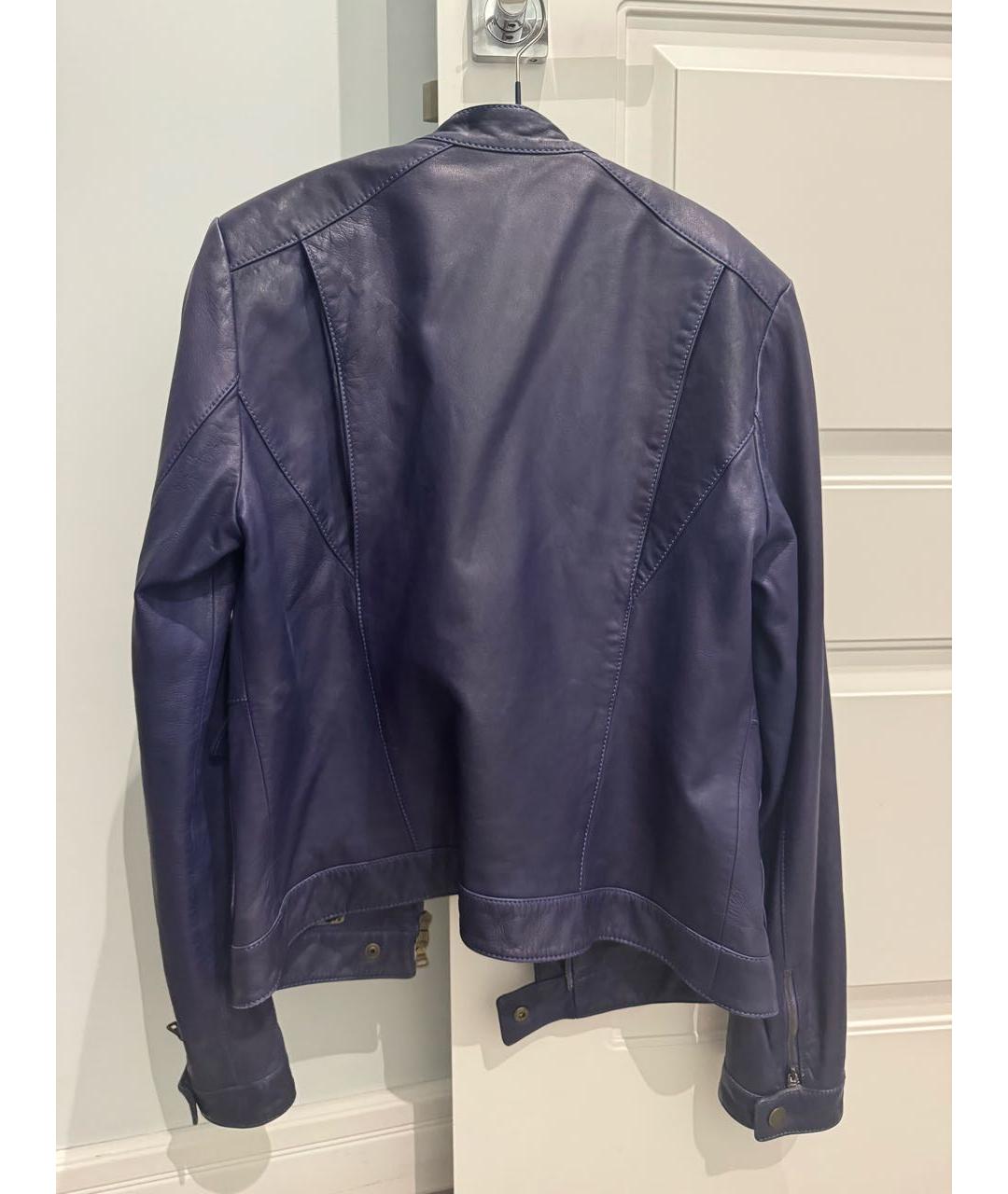 ETRO Синяя кожаная куртка, фото 2