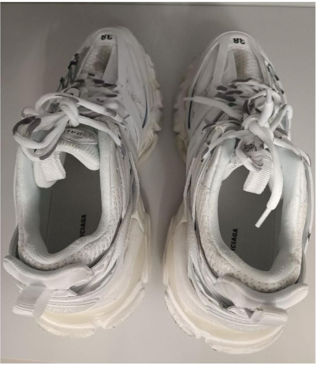 BALENCIAGA Белые текстильные кроссовки, фото 3