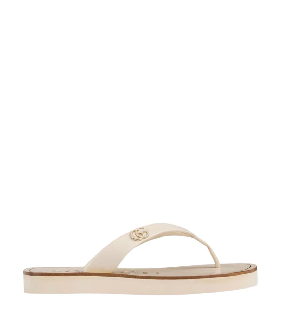GUCCI Бежевые шлепанцы, фото 1