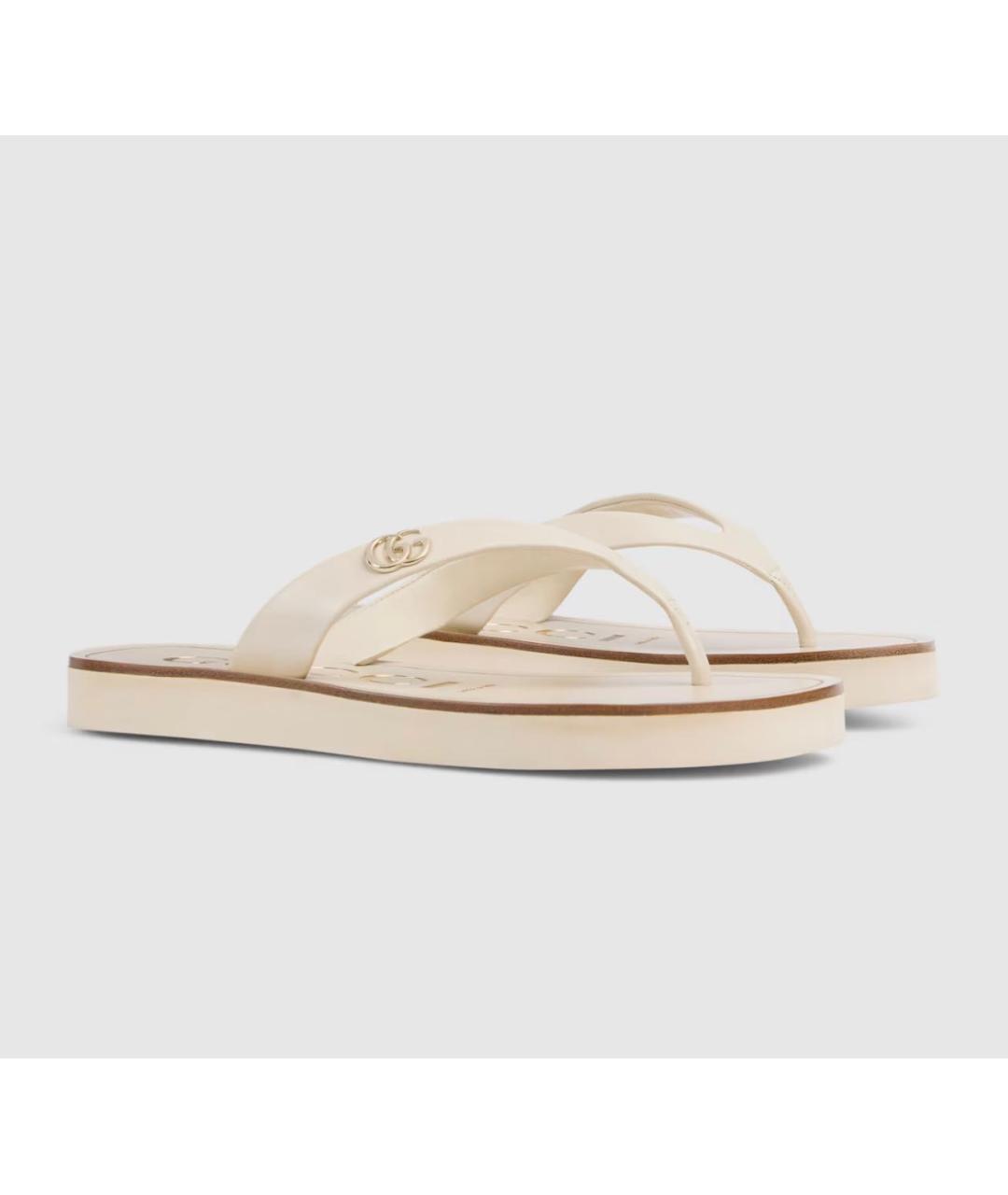 GUCCI Бежевые шлепанцы, фото 2