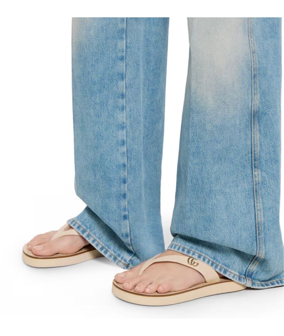 GUCCI Бежевые шлепанцы, фото 3