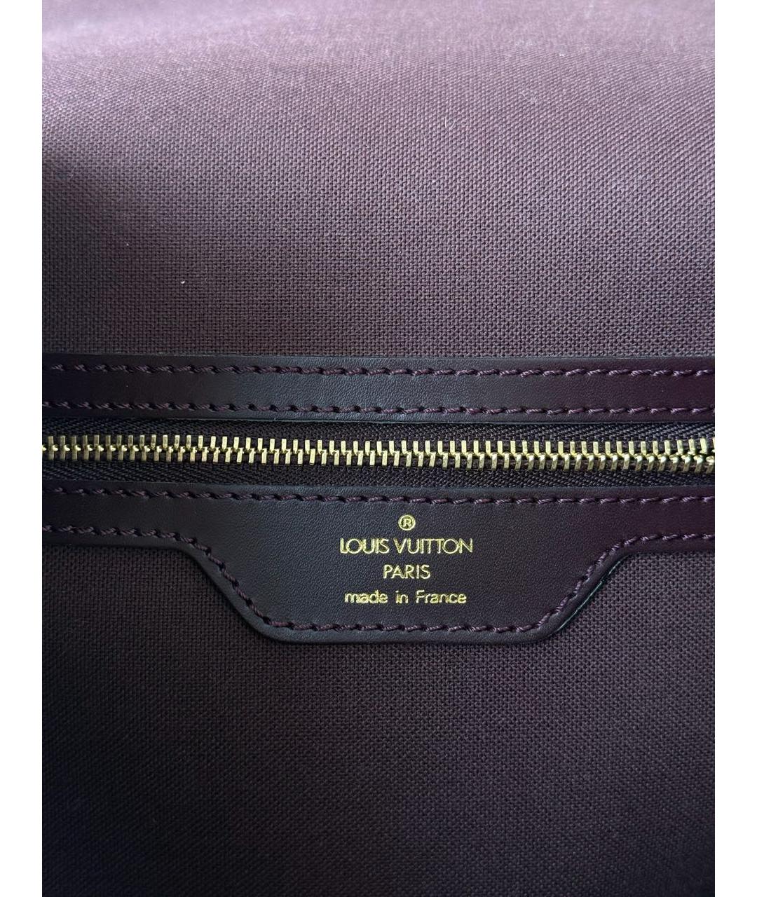 LOUIS VUITTON Бордовая кожаная сумка на плечо, фото 7