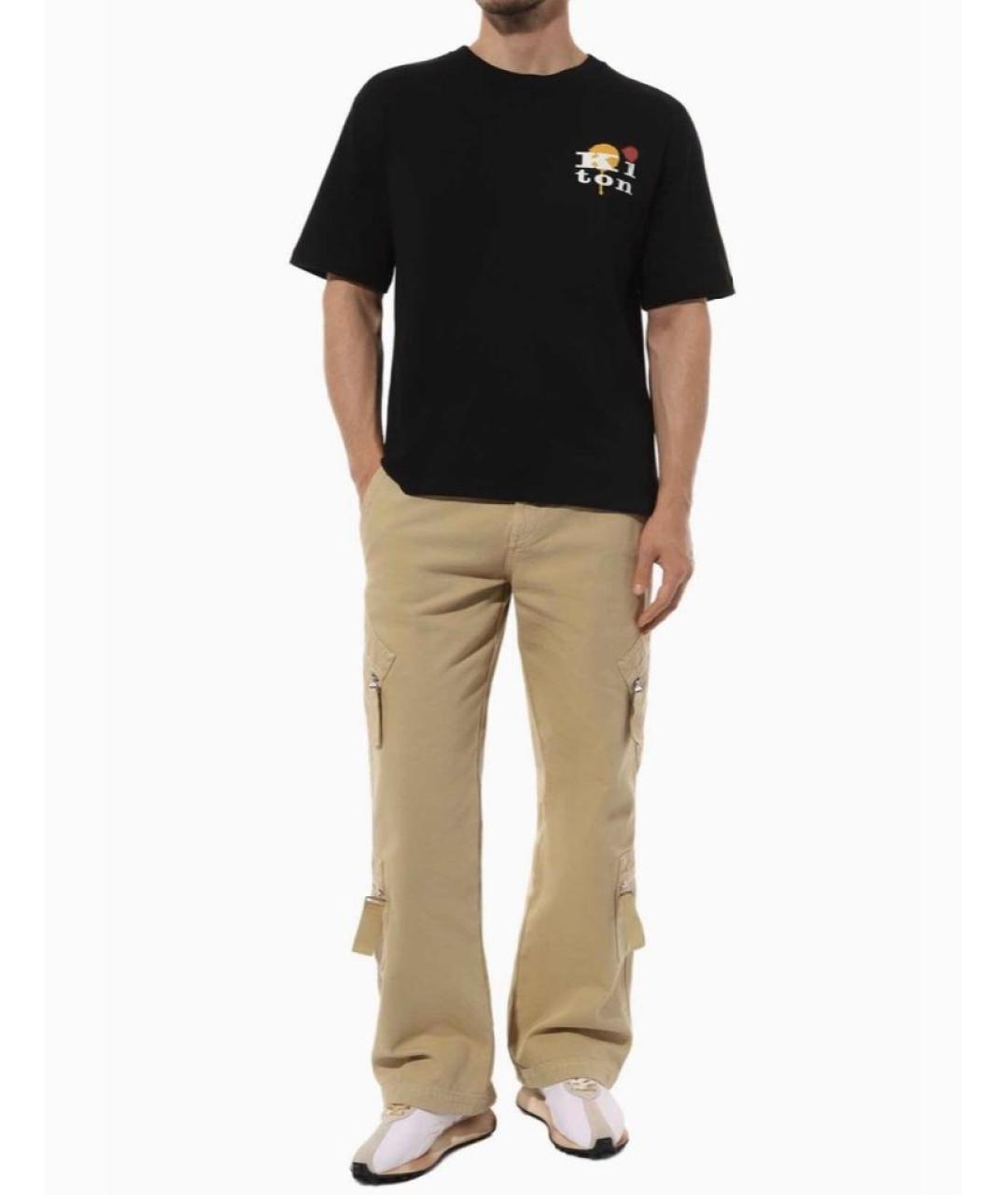 KITON Черная хлопковая футболка, фото 5