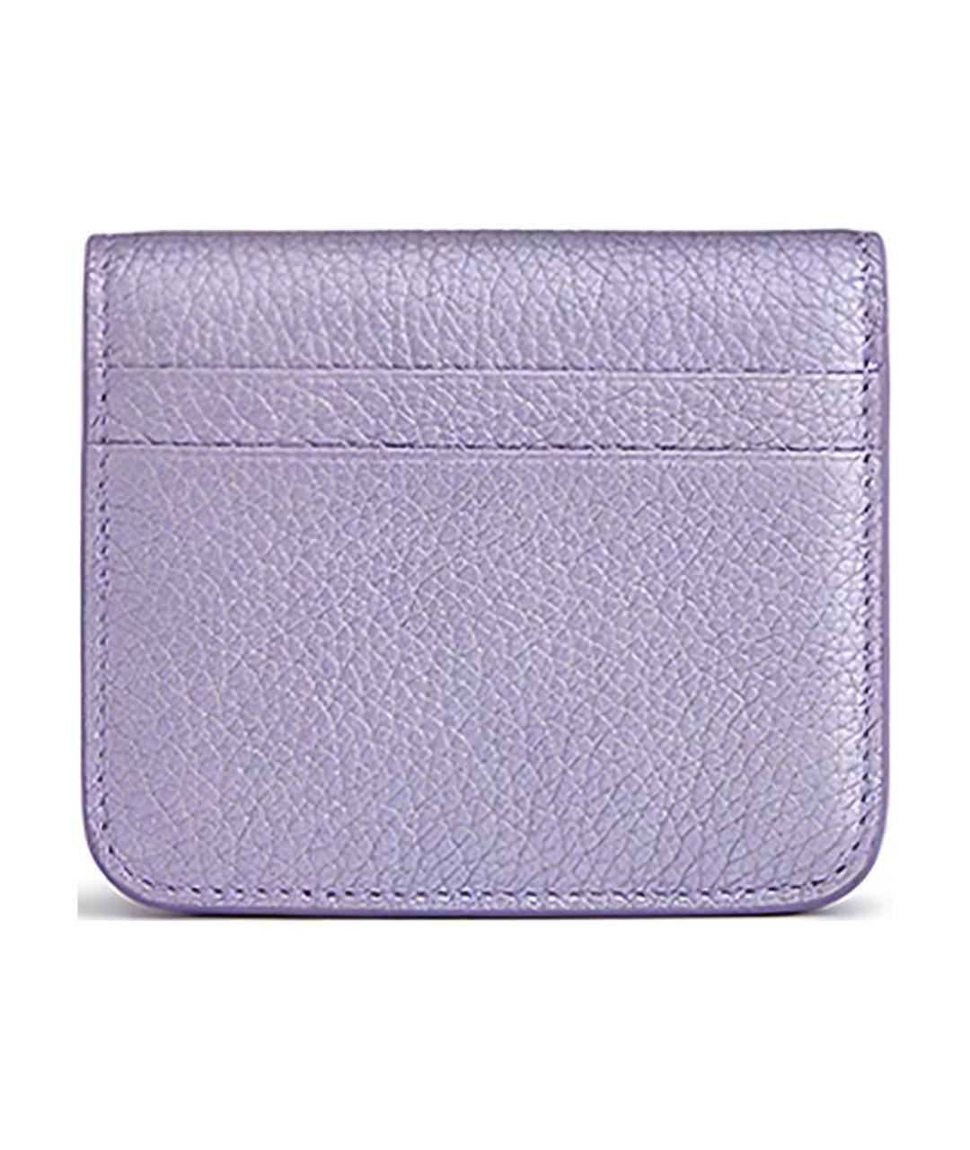 BALENCIAGA Фиолетовый кожаный кардхолдер, фото 2