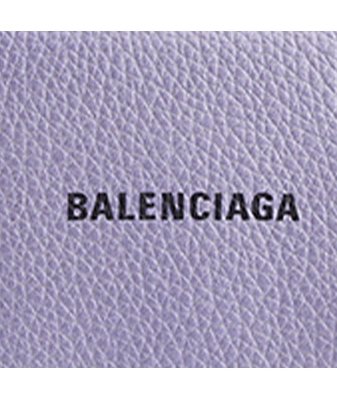 BALENCIAGA Фиолетовый кожаный кардхолдер, фото 4