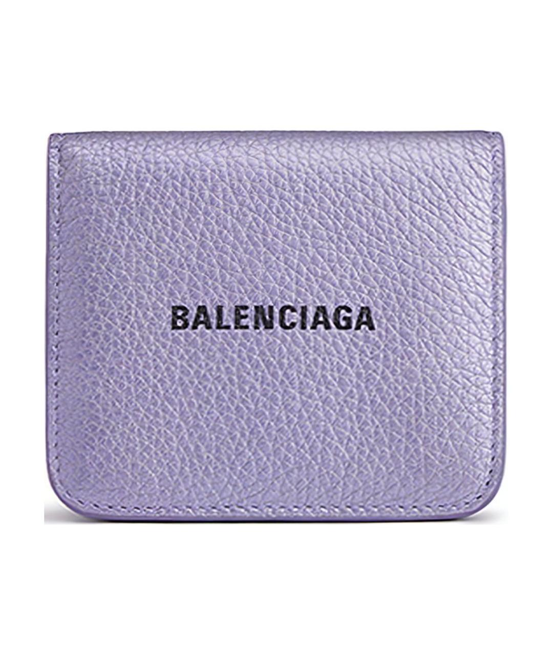BALENCIAGA Фиолетовый кожаный кардхолдер, фото 1