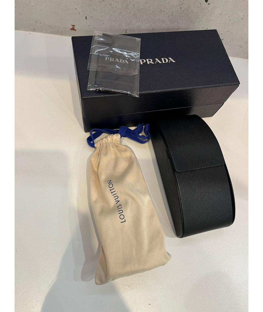 PRADA Черные пластиковые солнцезащитные очки, фото 4