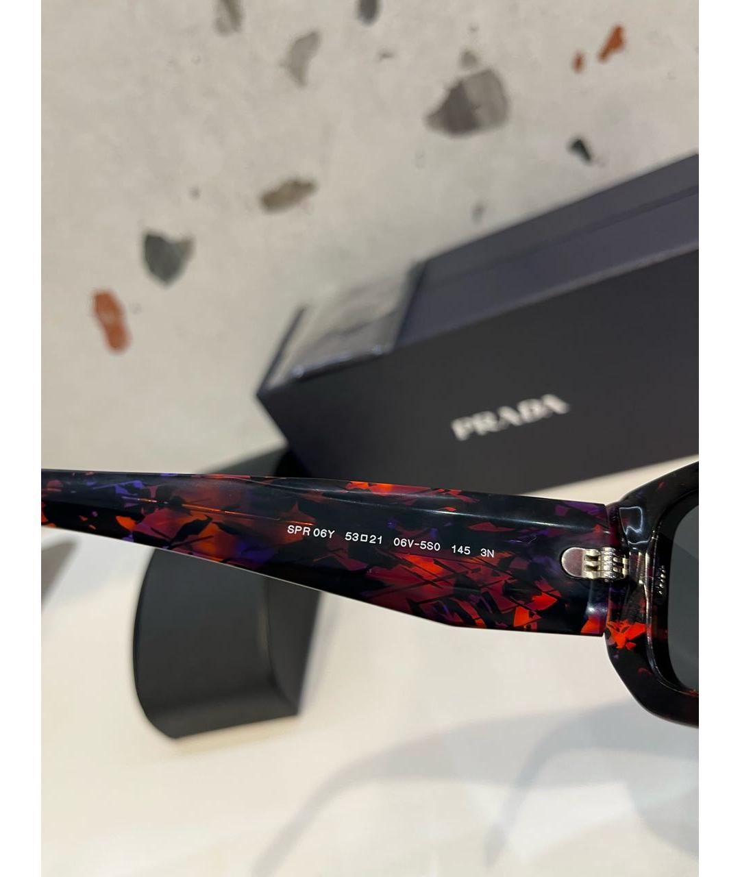 PRADA Черные пластиковые солнцезащитные очки, фото 7