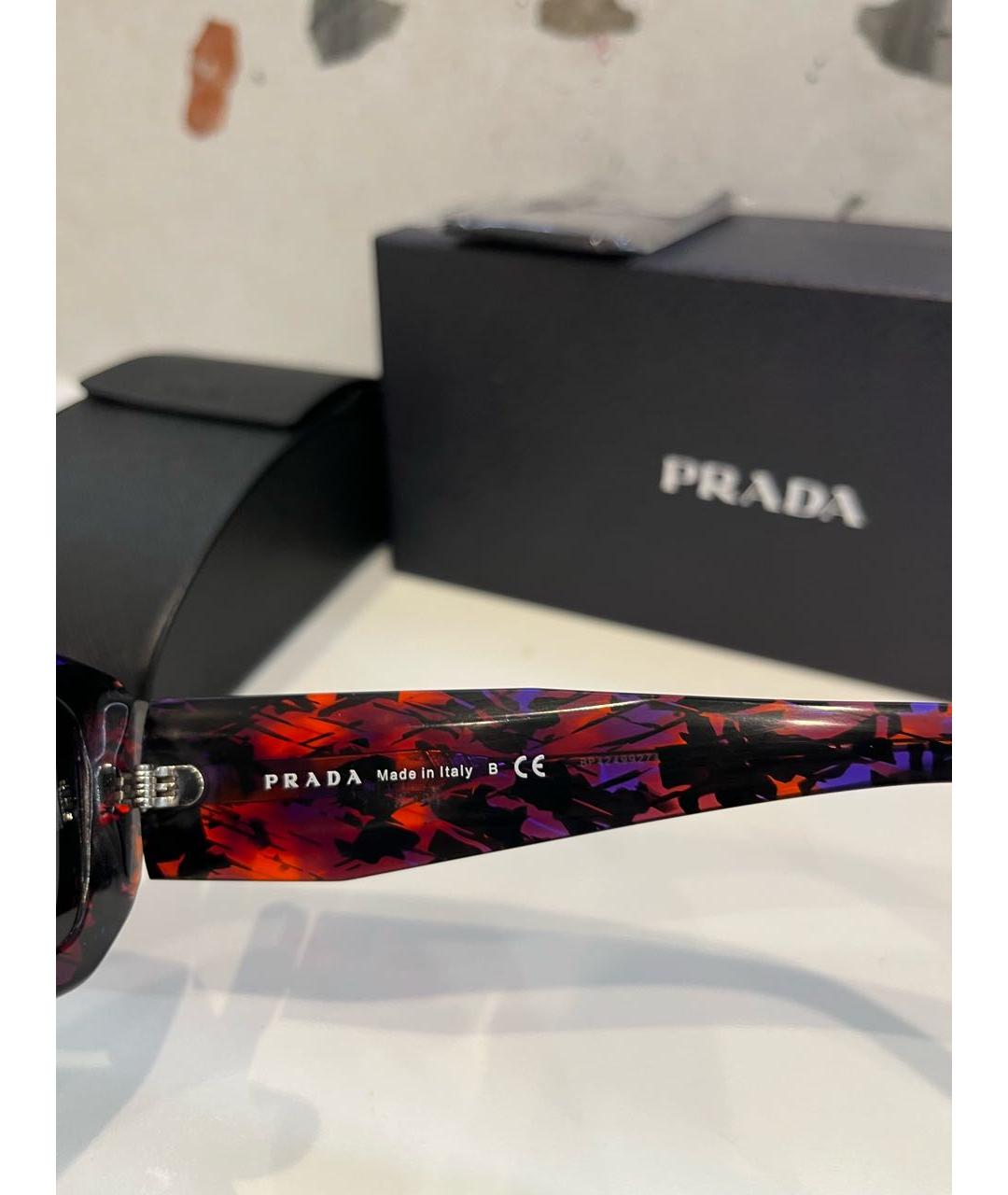 PRADA Черные пластиковые солнцезащитные очки, фото 8