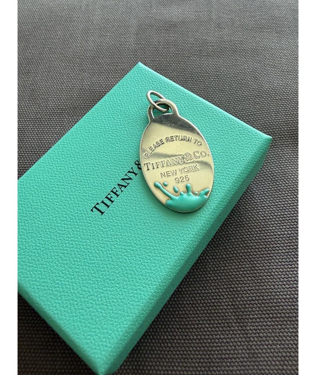 TIFFANY&CO Бирюзовая серебряная подвеска, фото 2