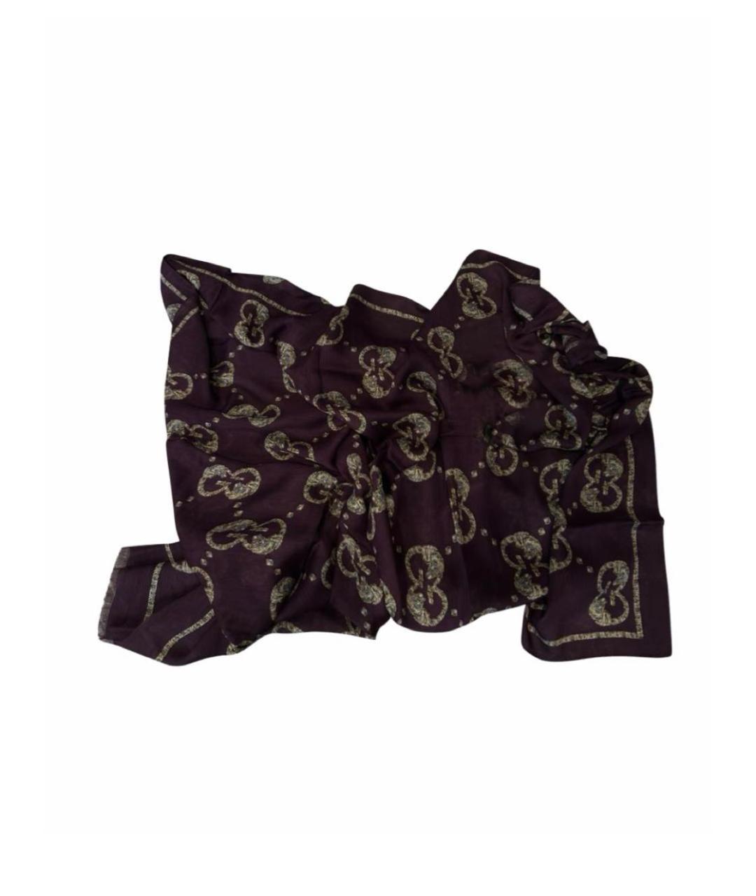 GUCCI Бордовый платок, фото 7