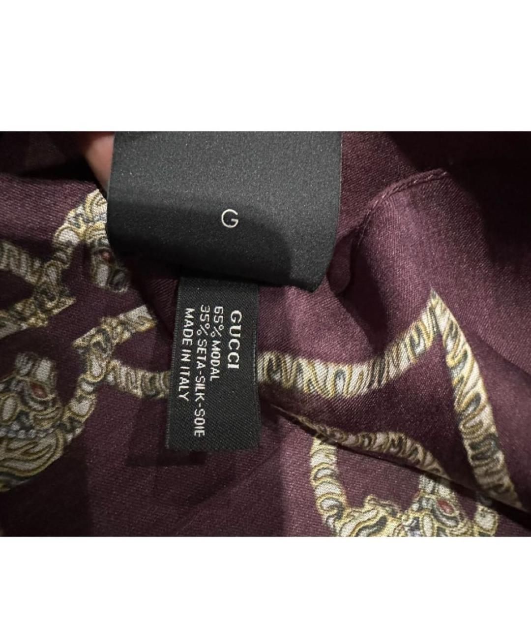GUCCI Бордовый платок, фото 4