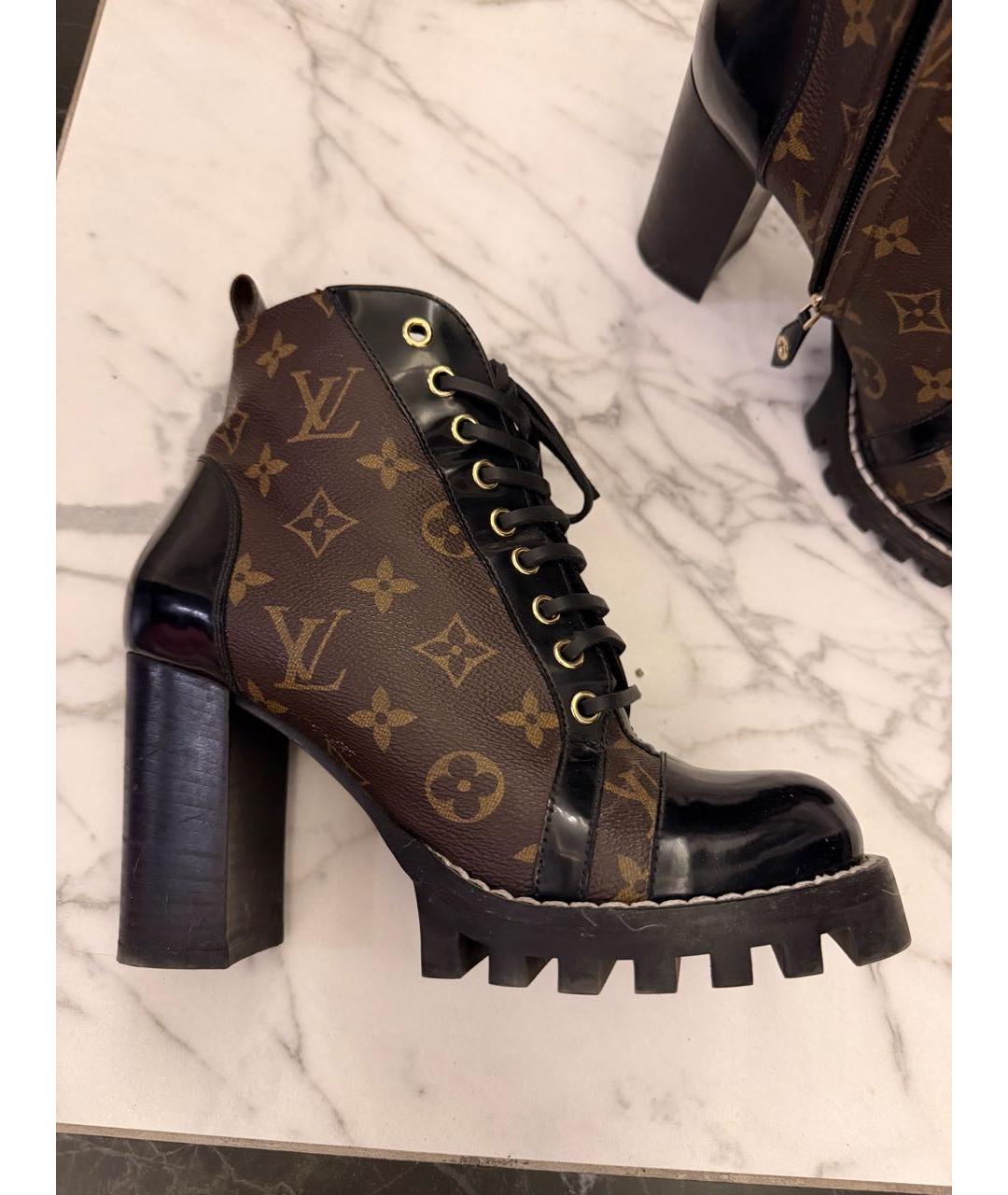 LOUIS VUITTON Коричневые ботильоны, фото 8