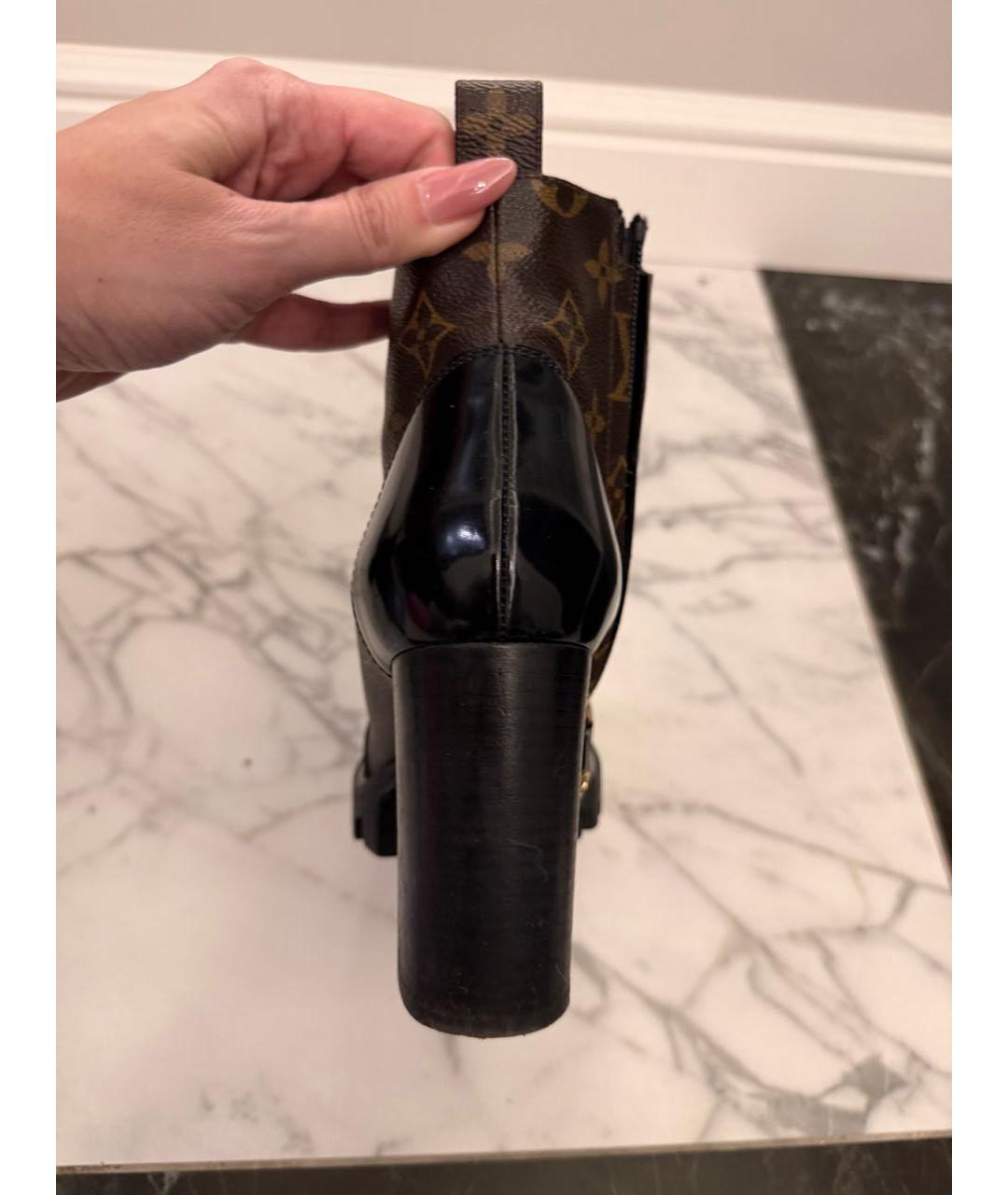 LOUIS VUITTON Коричневые ботильоны, фото 4