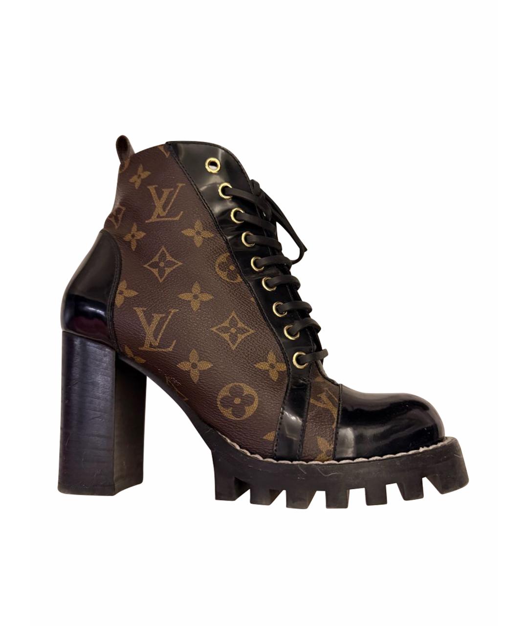 LOUIS VUITTON Коричневые ботильоны, фото 1