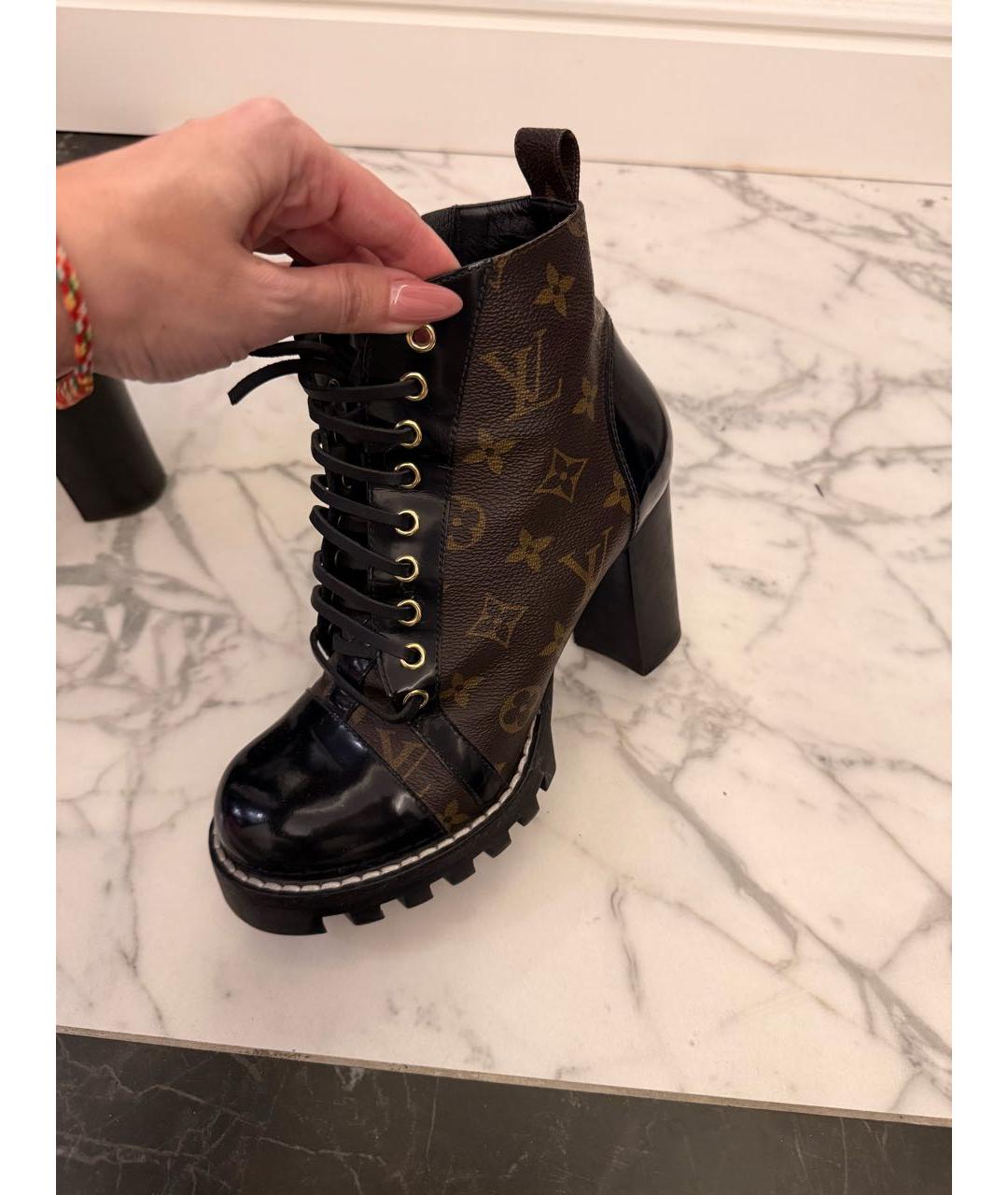 LOUIS VUITTON Коричневые ботильоны, фото 7