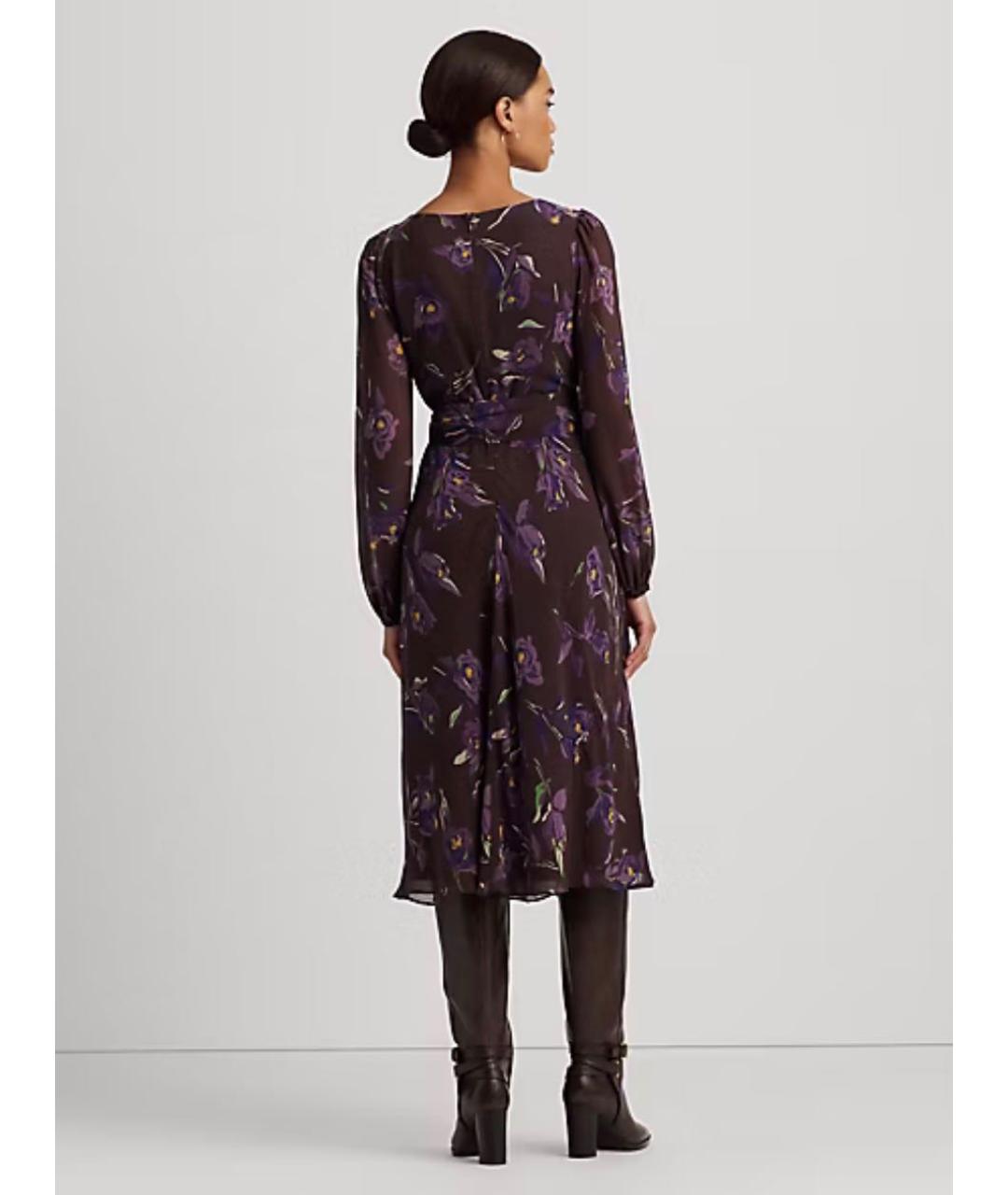 RALPH LAUREN Фиолетовое полиэстеровое повседневное платье, фото 2