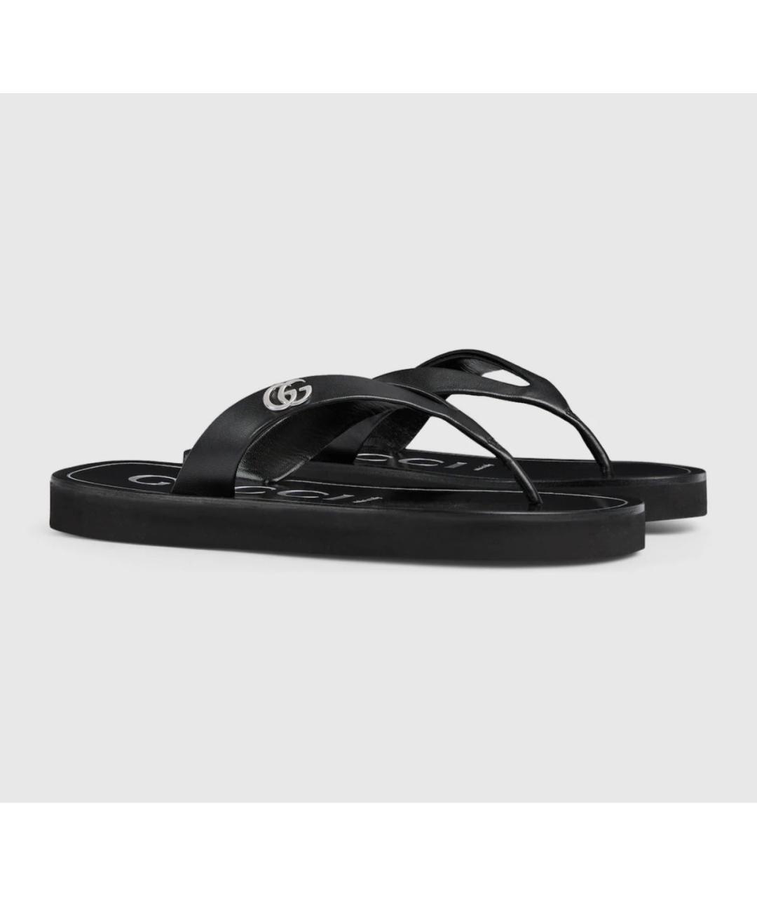 GUCCI Черные шлепанцы, фото 2