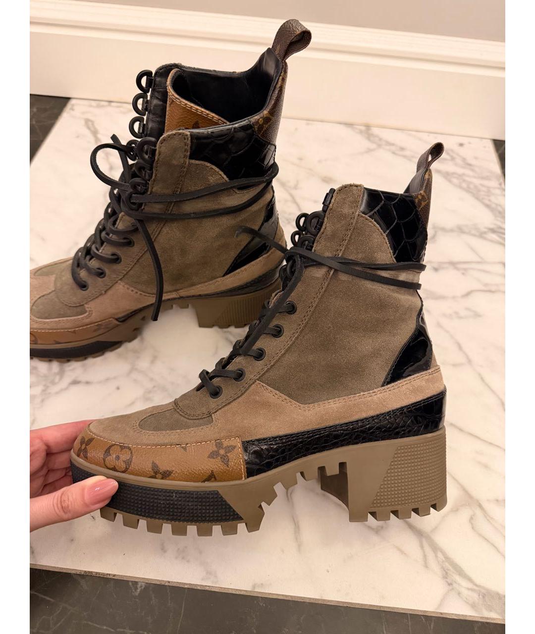 LOUIS VUITTON Замшевые ботильоны, фото 6