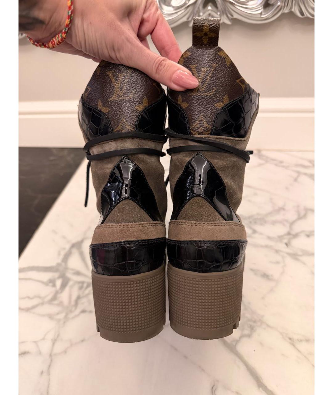 LOUIS VUITTON Замшевые ботильоны, фото 4