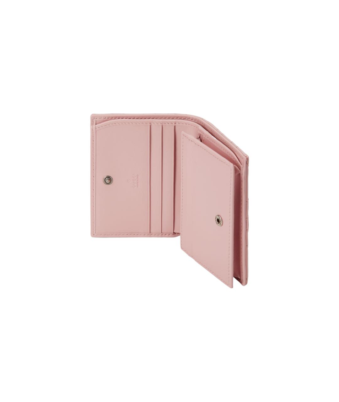 GUCCI Розовый кожаный кардхолдер, фото 4