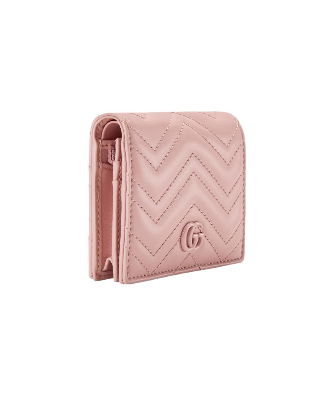 GUCCI Розовый кожаный кардхолдер, фото 2