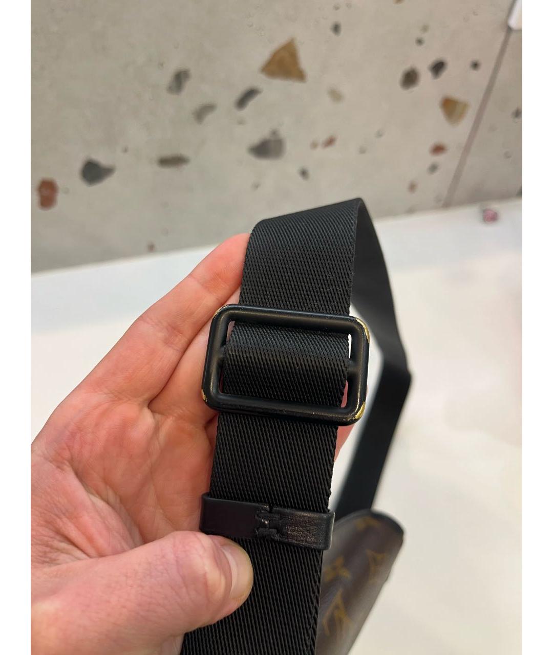 LOUIS VUITTON Коричневая кожаная сумка на плечо, фото 8