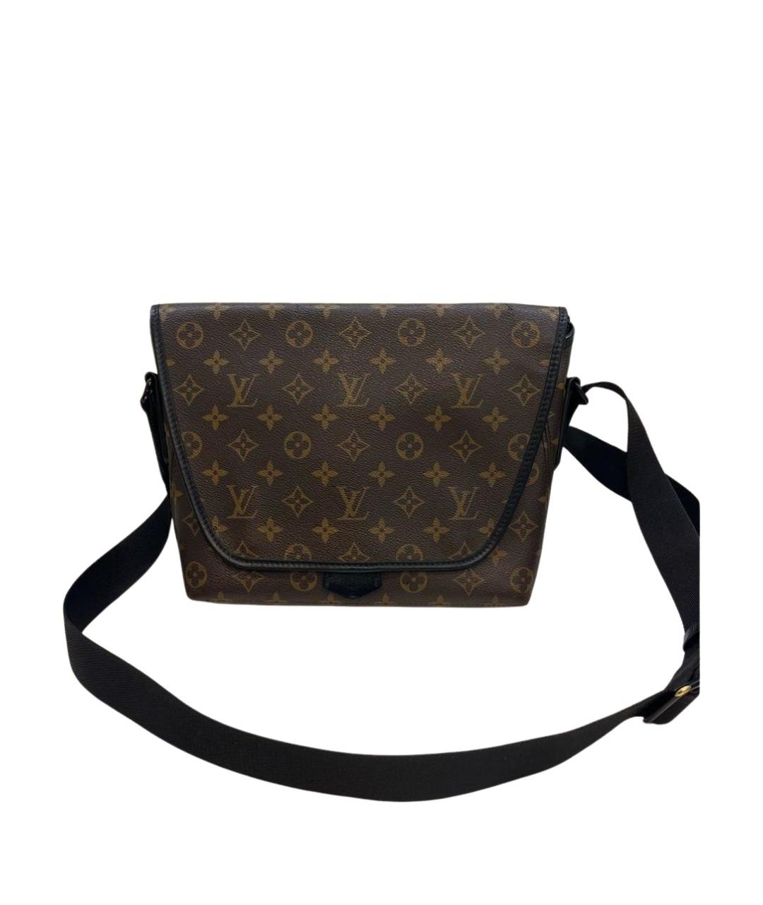 LOUIS VUITTON Коричневая кожаная сумка на плечо, фото 1