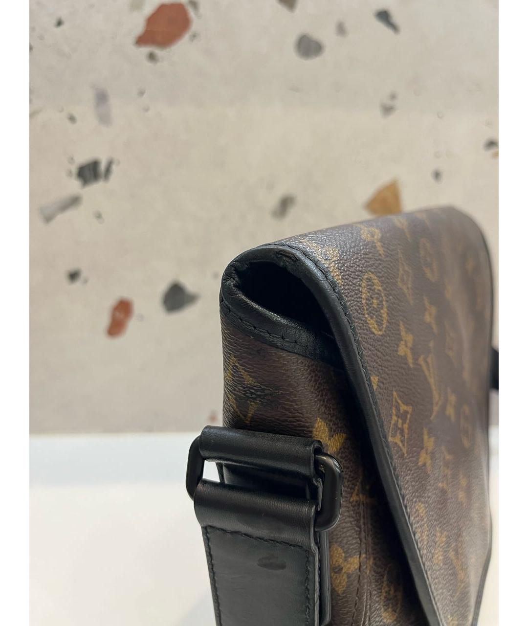 LOUIS VUITTON Коричневая кожаная сумка на плечо, фото 2