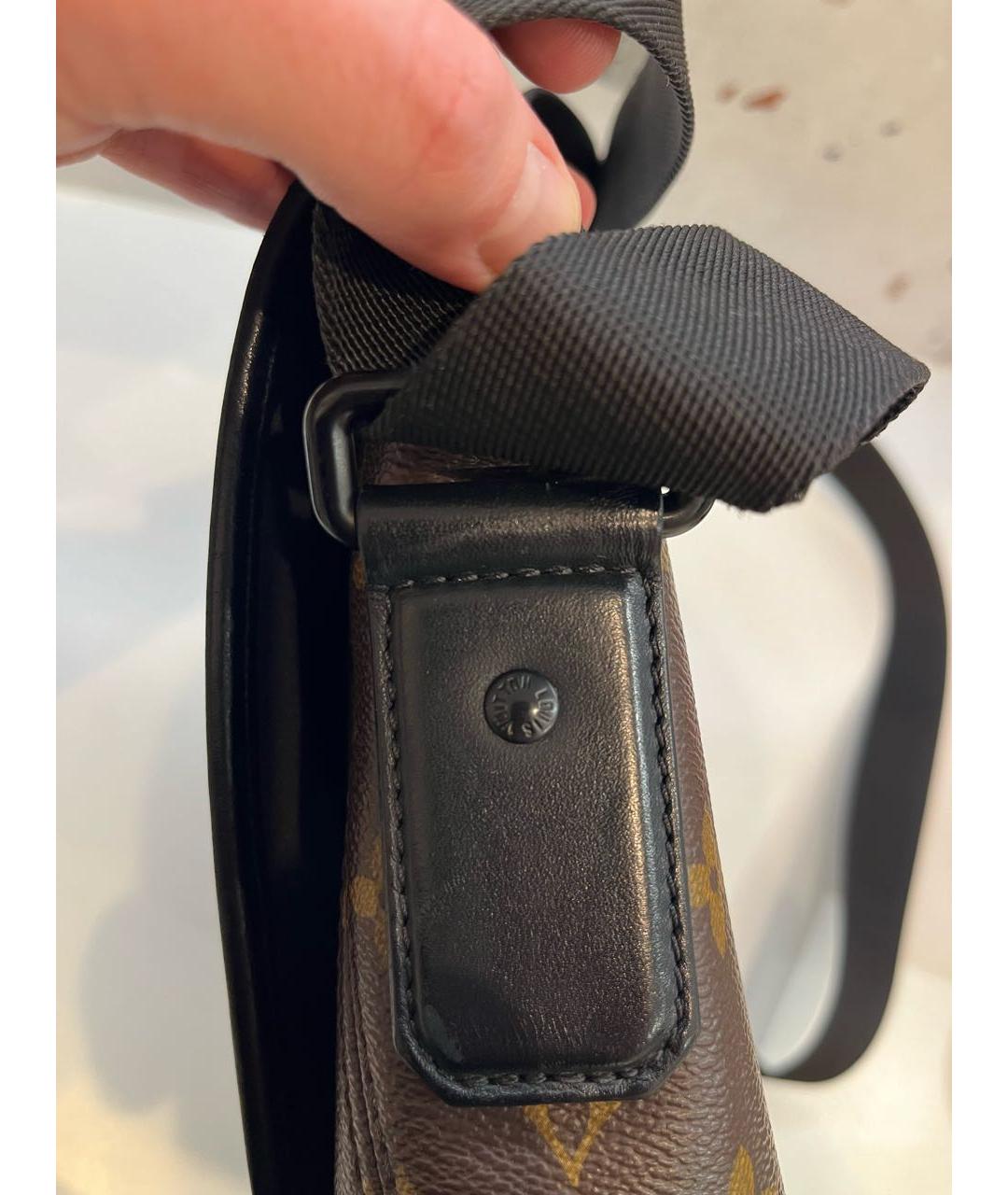 LOUIS VUITTON Коричневая кожаная сумка на плечо, фото 6