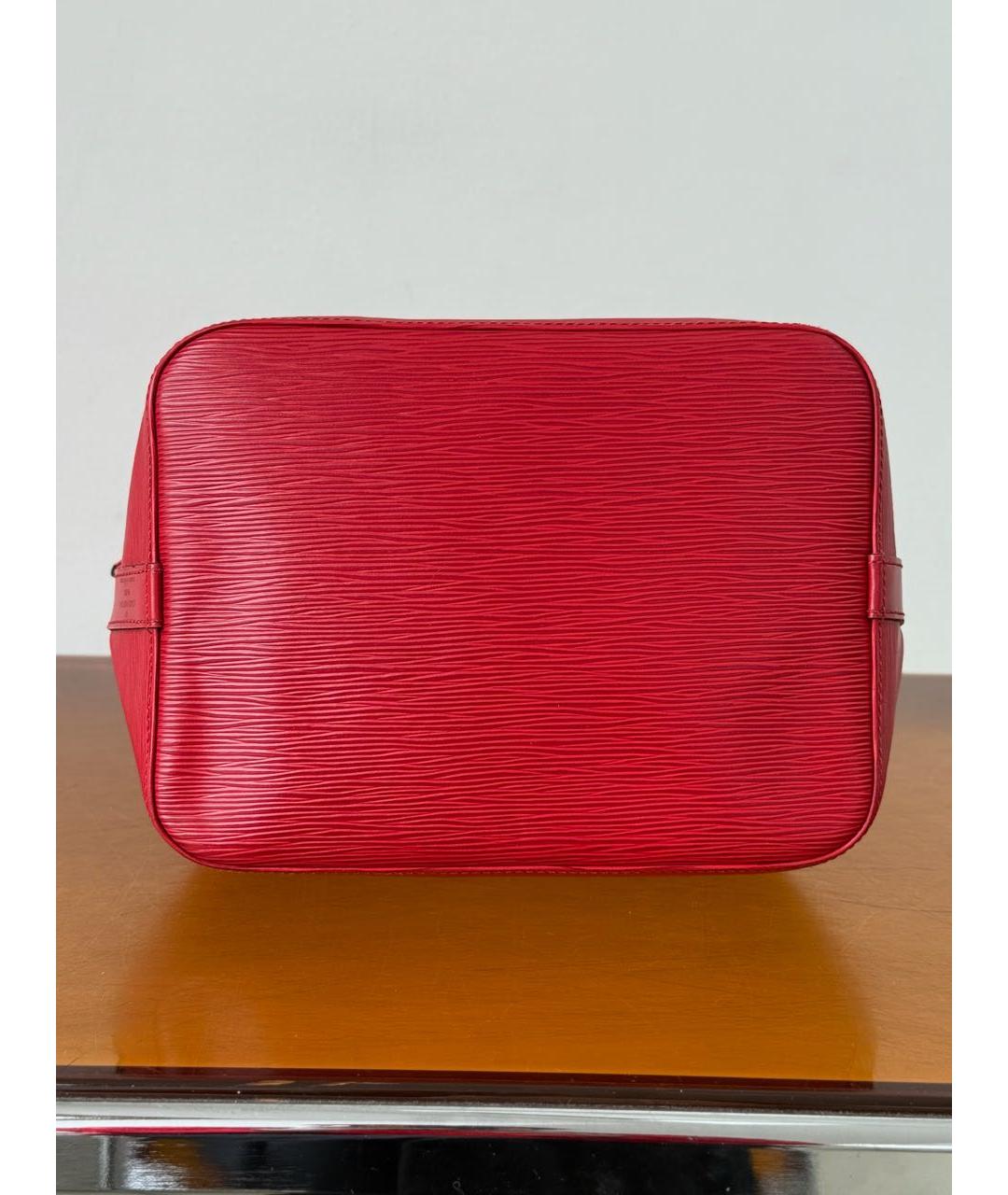 LOUIS VUITTON Красная кожаная сумка через плечо, фото 5