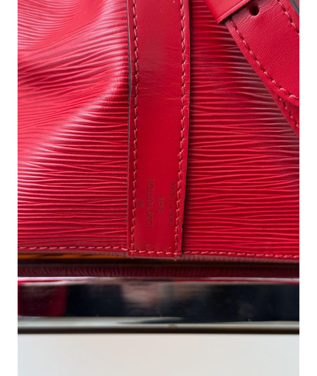 LOUIS VUITTON Красная кожаная сумка через плечо, фото 8