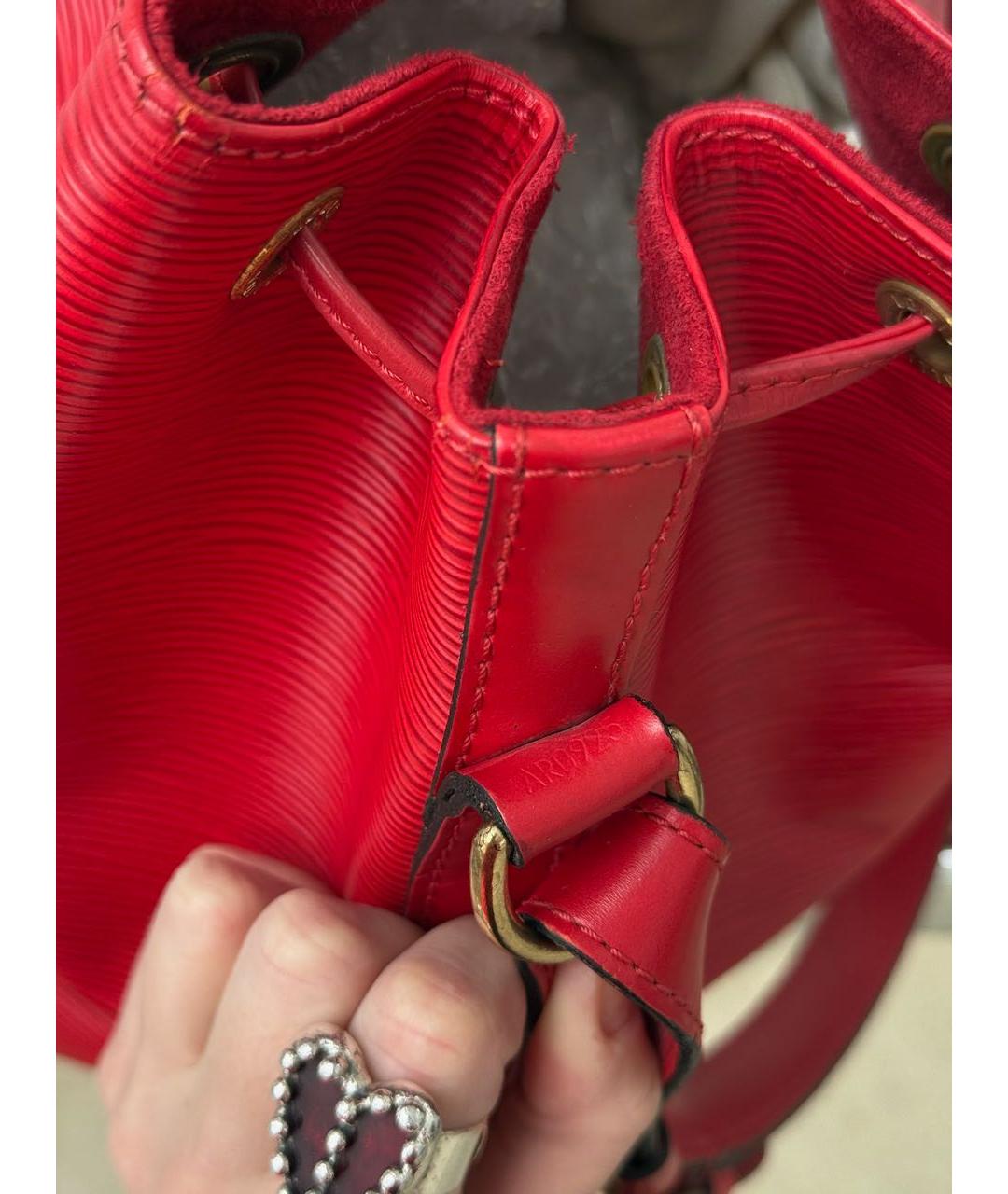 LOUIS VUITTON Красная кожаная сумка через плечо, фото 7