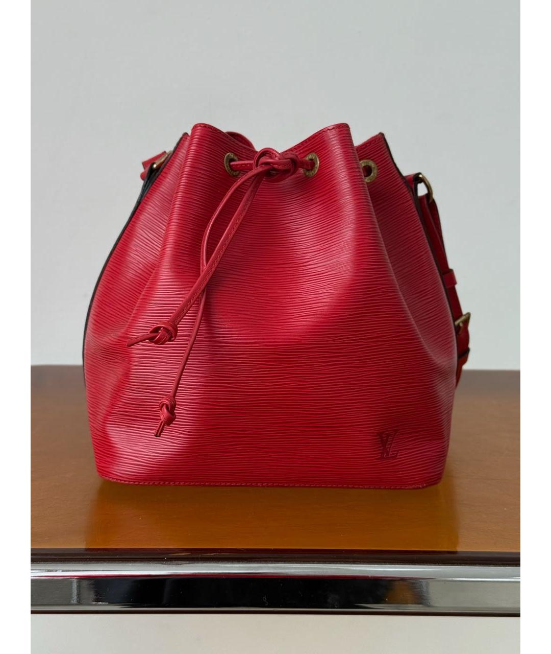 LOUIS VUITTON Красная кожаная сумка через плечо, фото 9