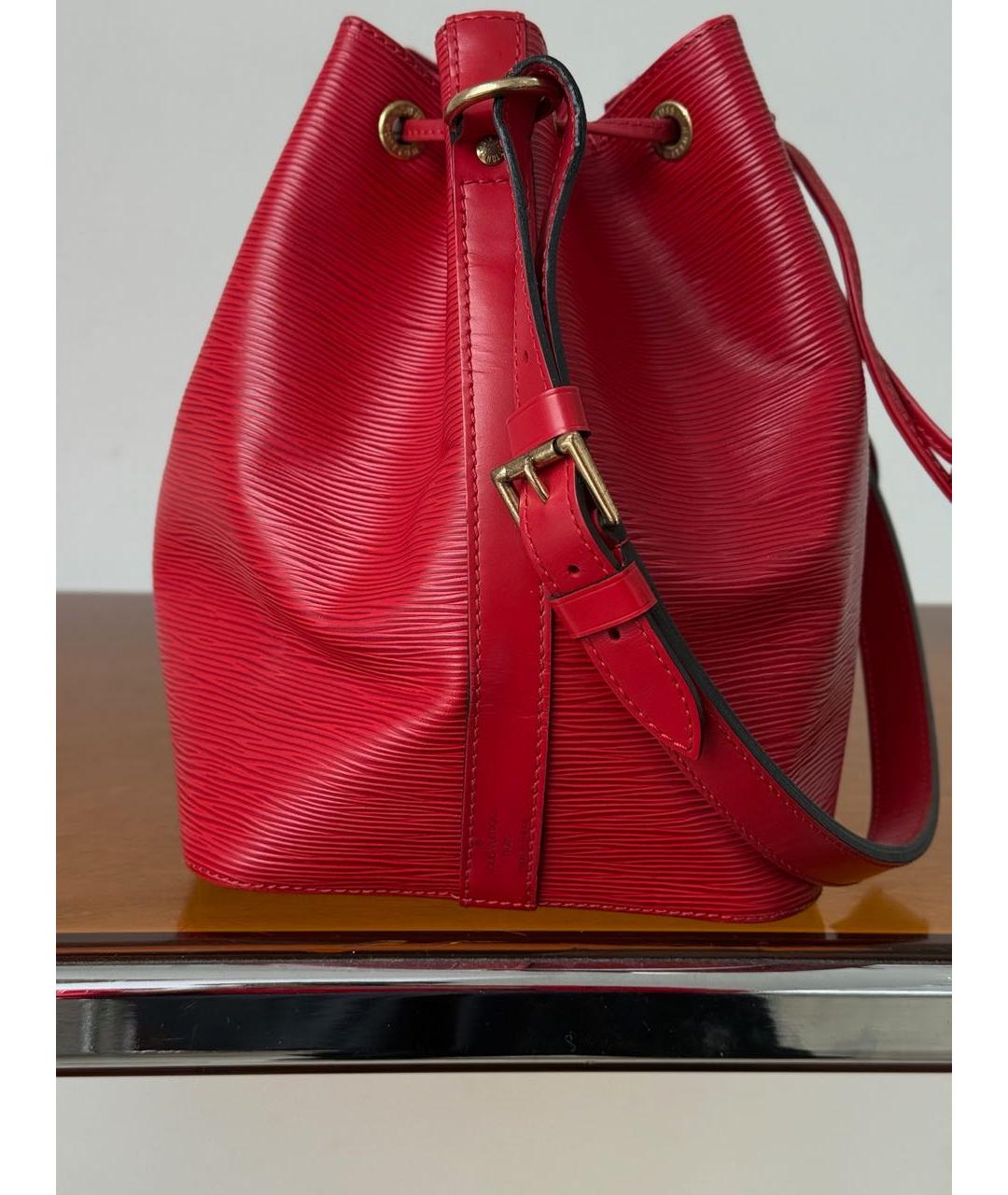 LOUIS VUITTON Красная кожаная сумка через плечо, фото 4